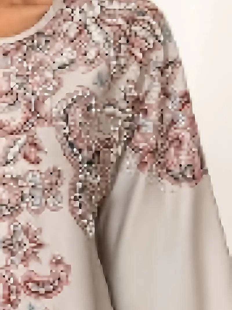 Abaya Brodée Blanche – Élégance & Raffinement