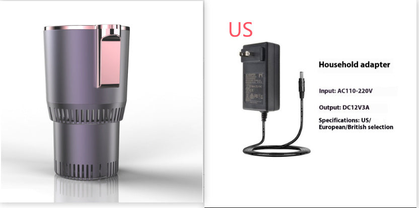 Mini Réfrigérateur & Chauffe-Tasse 2-en-1 Voiture – USB 12V, Affichage LED Température