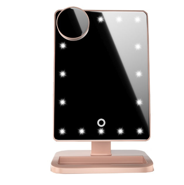 Miroir Multifonction 3-en-1 avec Lumières LED & Haut-Parleur Bluetooth