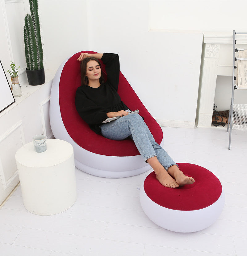 Fauteuil gonflable avec repose-pieds – Confort absolu et design moderne