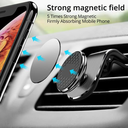 Support Téléphone Voiture Magnétique 360° | Fixation Grille d'Aération – Rotation Réglable & Ultra-Stable