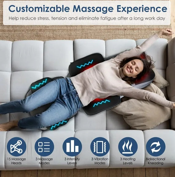 Coussin de Massage Chauffant 3D – Maison & Voiture