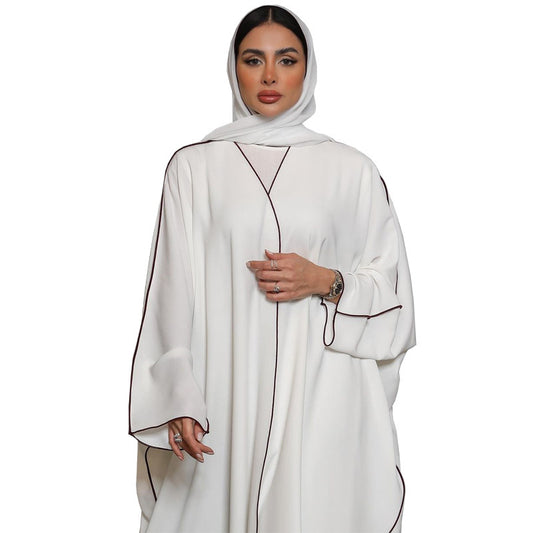 Abaya Blanche Élégante – Robe Longue Chic et Confortable pour Femme ✨