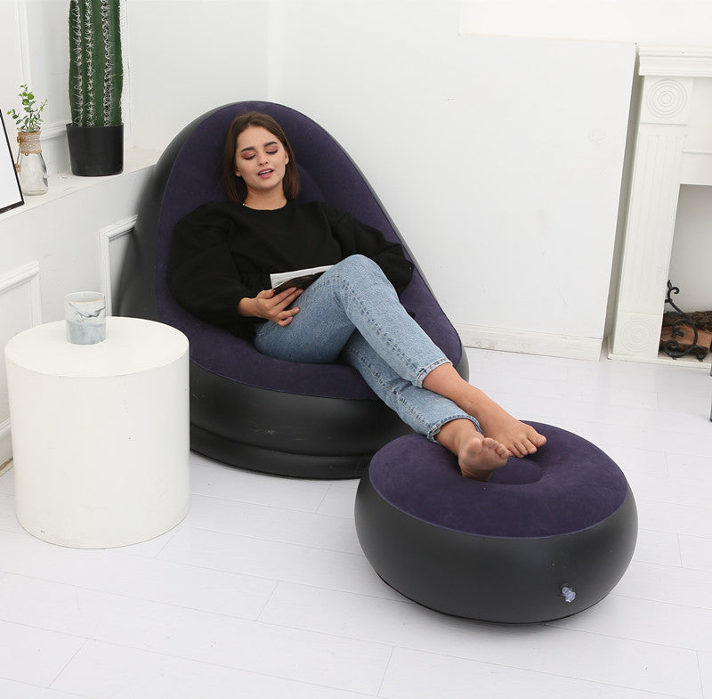 Fauteuil gonflable avec repose-pieds – Confort absolu et design moderne