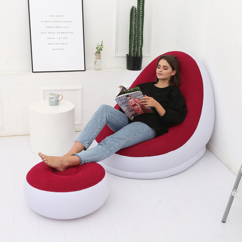 Fauteuil gonflable avec repose-pieds – Confort absolu et design moderne