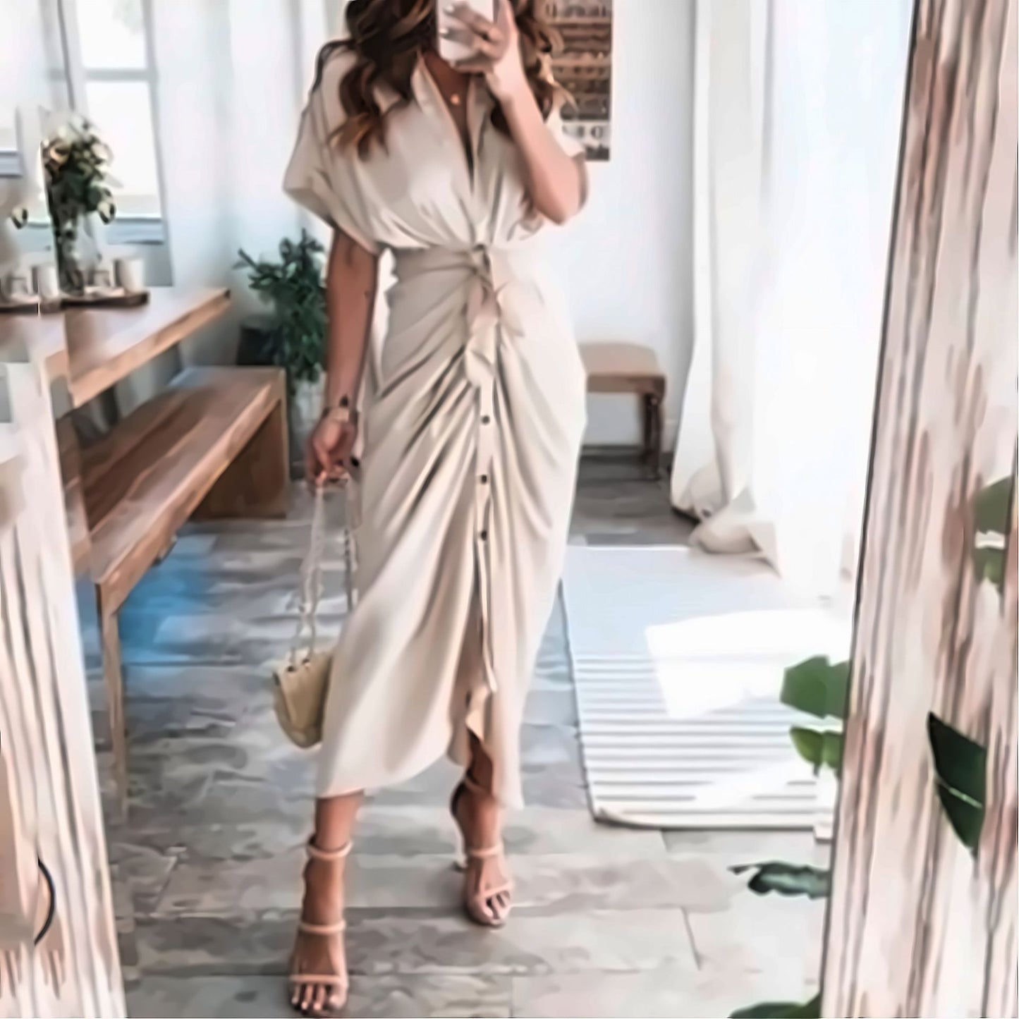 Women's Elegant Long Coat – Tailored Fit Fall/Winter Trend