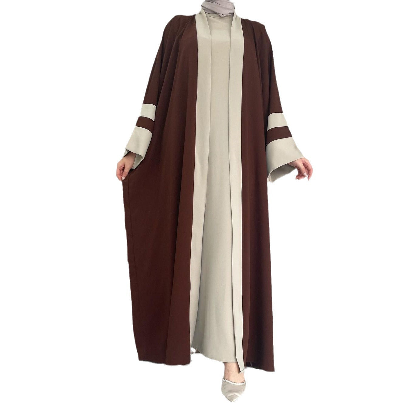 ABAYA CAPE BICOLORE – STYLE MODERNE ET MODÈSTE