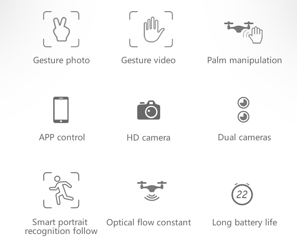 Drone caméra 4K HD avec télécommande – 22 min d’autonomie & stabilisation