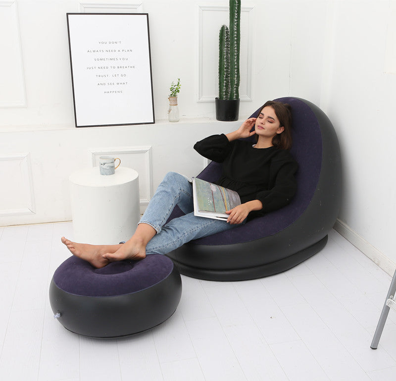 Fauteuil gonflable avec repose-pieds – Confort absolu et design moderne