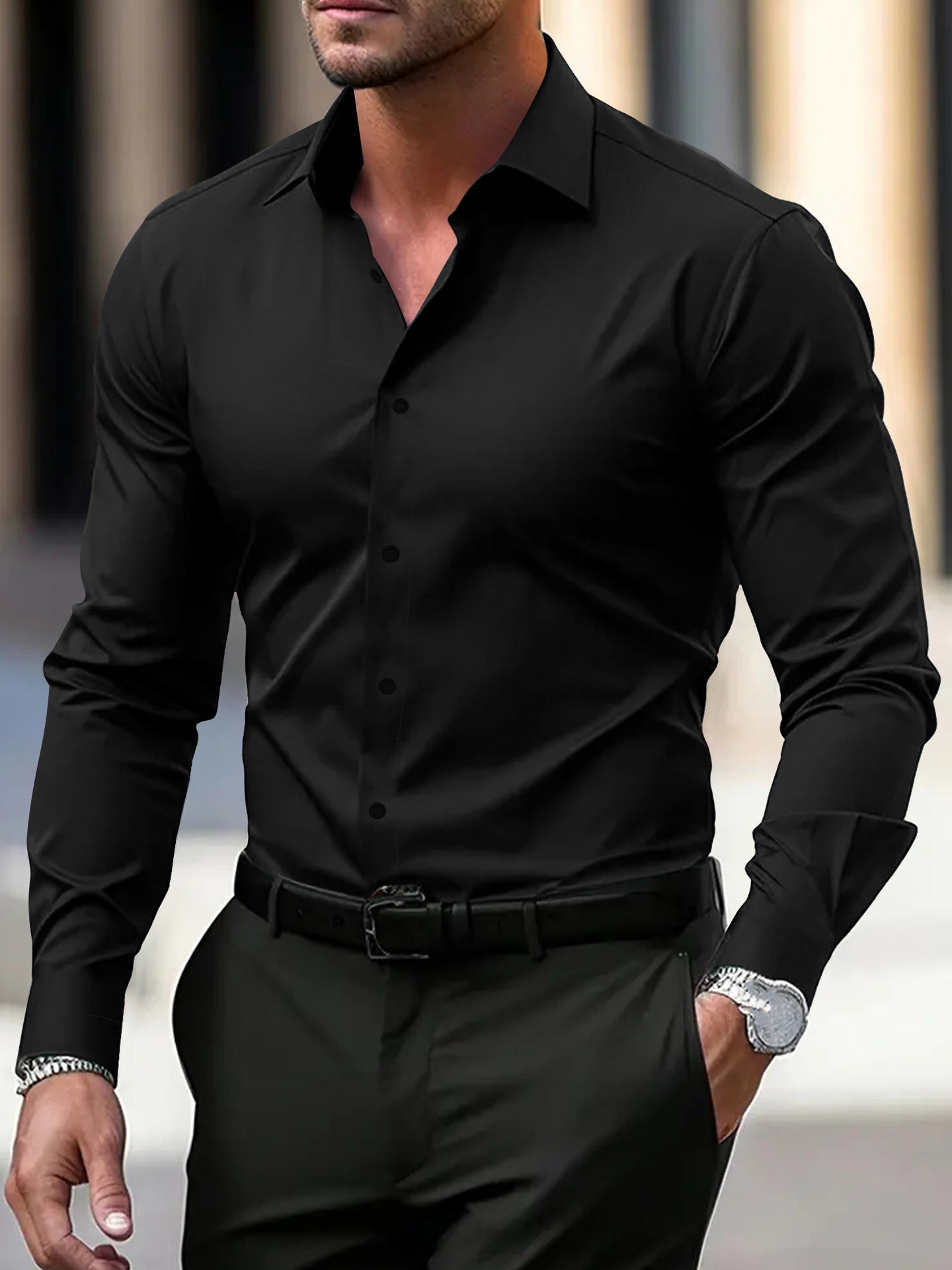 Chemise homme slim fit – Élégance et confort en plusieurs couleurs