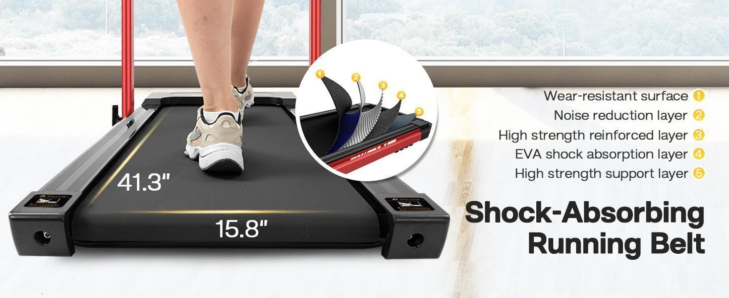 Tapis de Course Pliable 2 en 1 – Marche & Running – Écran LED & Télécommande