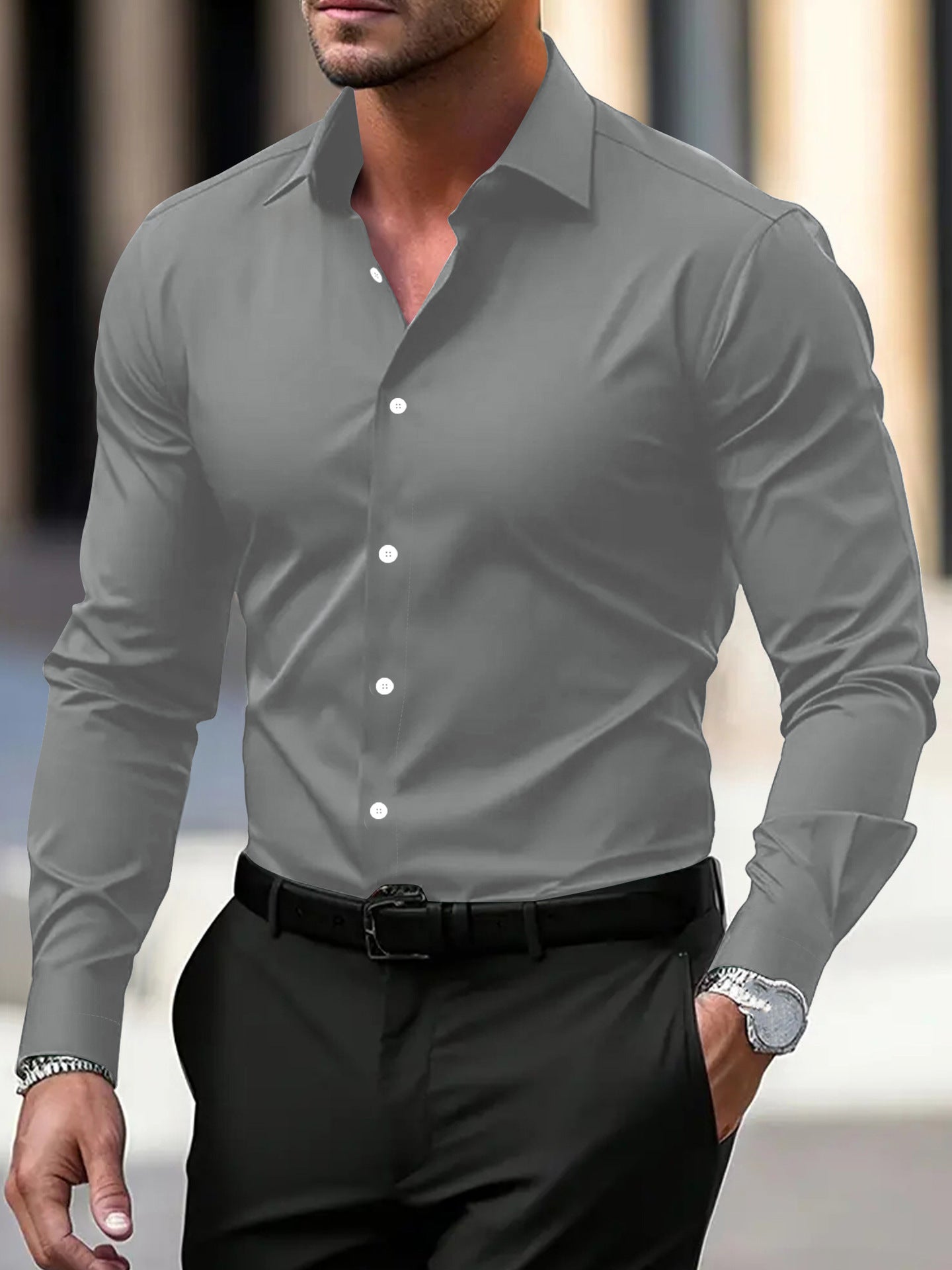 Chemise homme slim fit – Élégance et confort en plusieurs couleurs