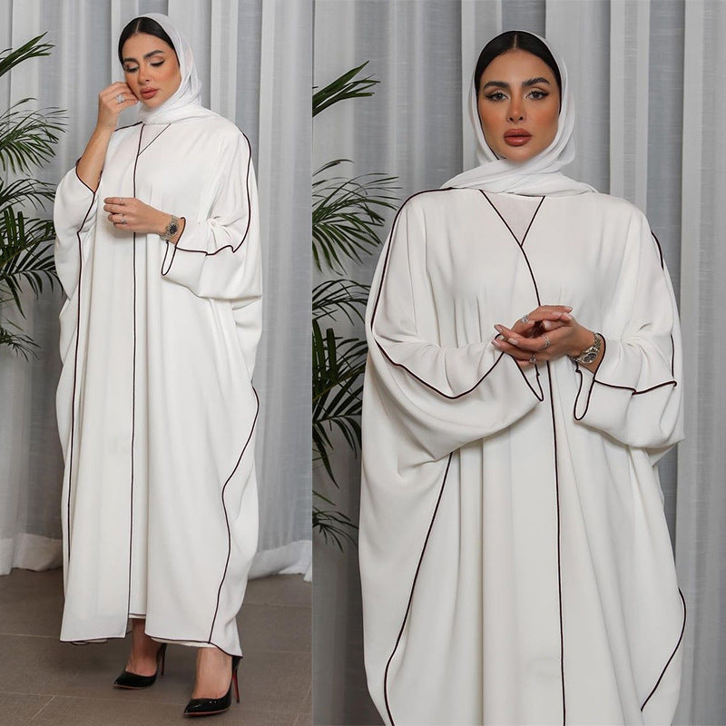 Abaya Blanche Élégante – Robe Longue Chic et Confortable pour Femme ✨