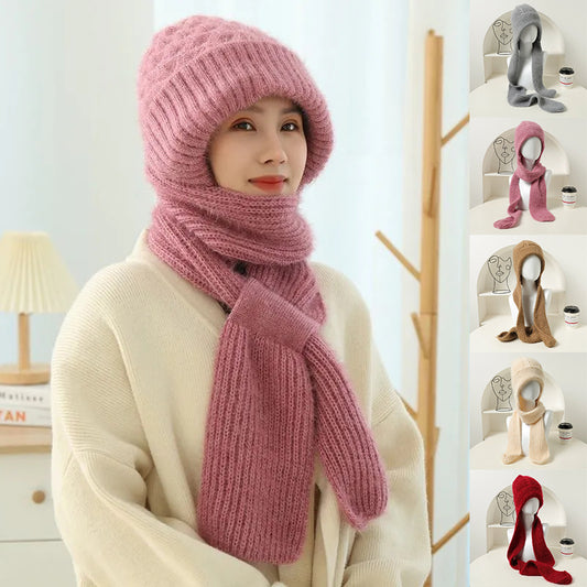Bonnet & Écharpe Douceur Hivernale™ – Chaleur, Confort & Élégance