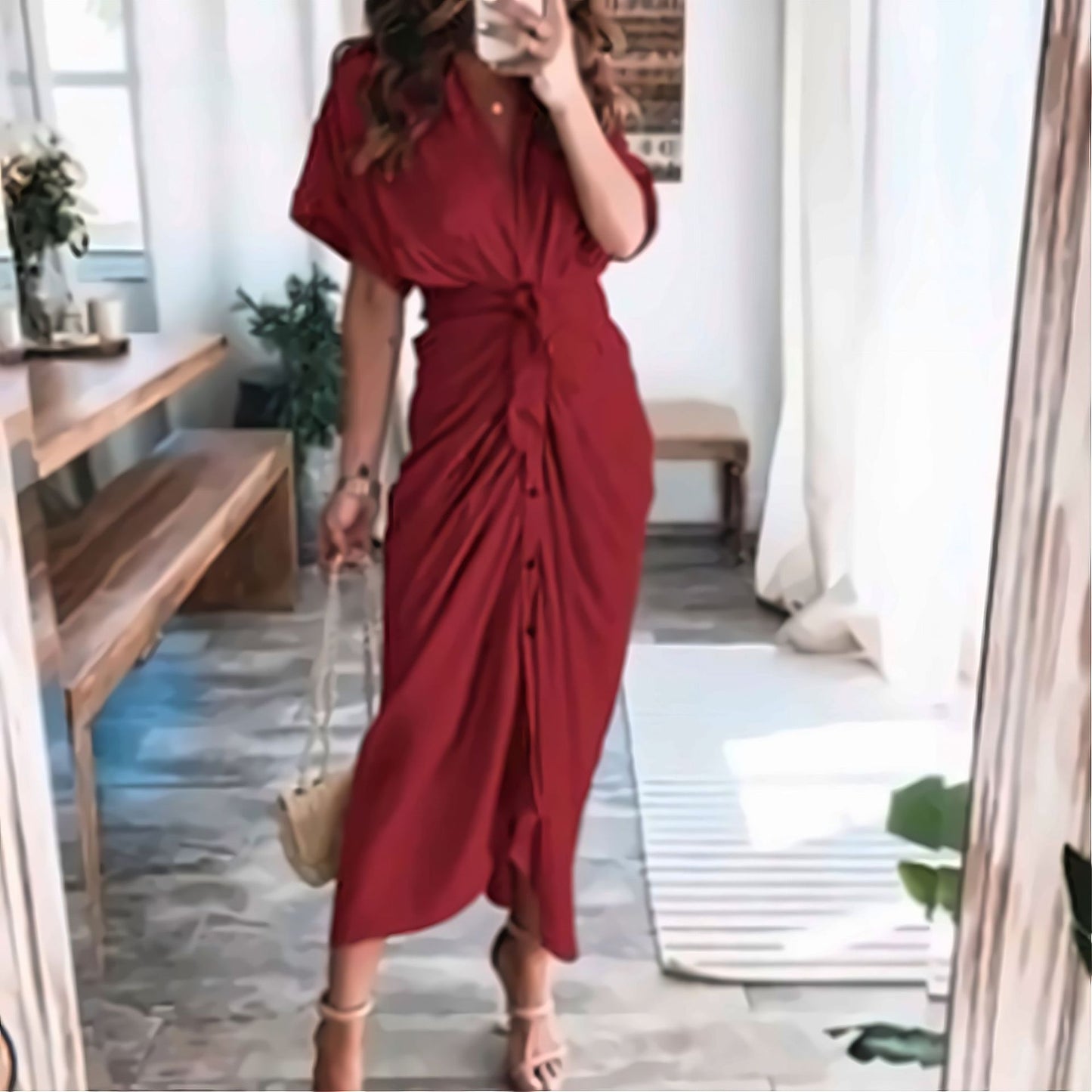 Women's Elegant Long Coat – Tailored Fit Fall/Winter Trend