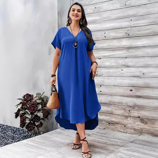 Robe fluide grande taille été – Élégance bohème chic tendance 2025