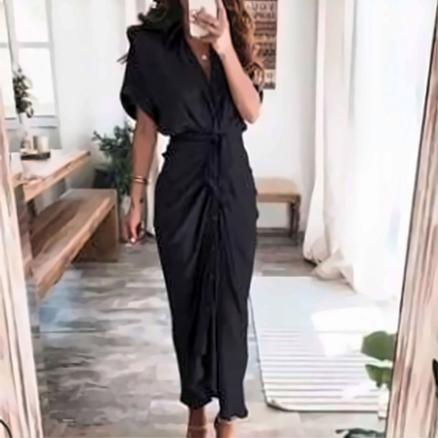 Women's Elegant Long Coat – Tailored Fit Fall/Winter Trend