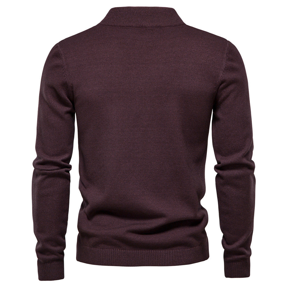 Pull Homme Col Montant – Style Chic Décontracté – Automne & Hiver