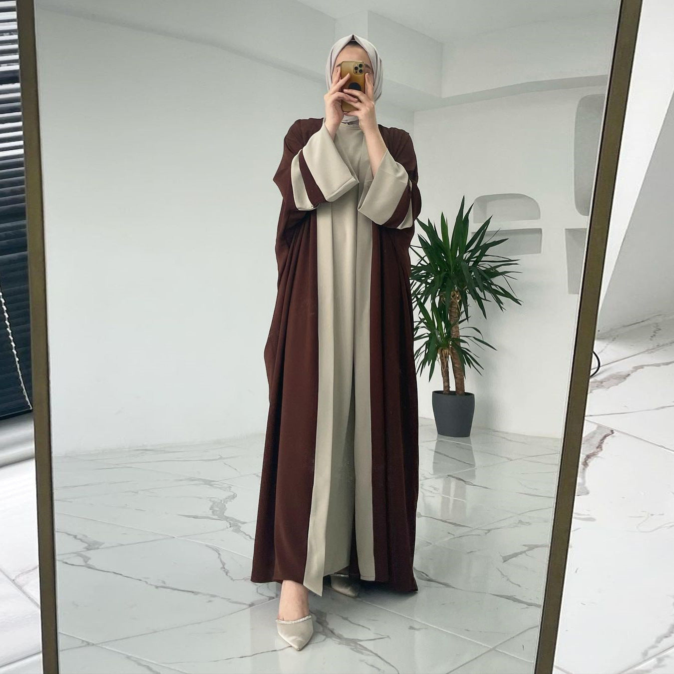 ABAYA CAPE BICOLORE – STYLE MODERNE ET MODÈSTE