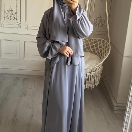 Abaya brodée florale – Élégance raffinée pour femme pudique