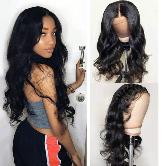 Perruque Body Wave HD – Lace Wig cheveux humains noirs – Volume & glamour – Pose naturelle