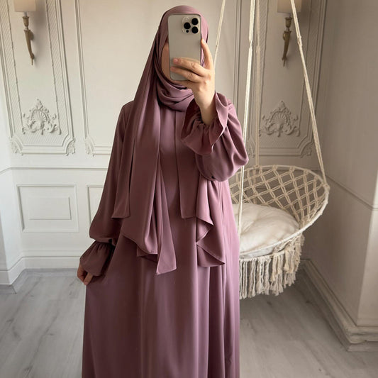 Abaya brodée florale – Élégance raffinée pour femme pudique