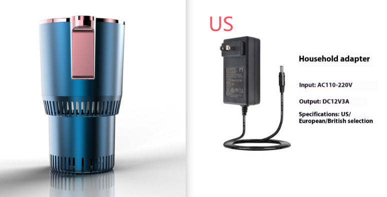 Mini Réfrigérateur & Chauffe-Tasse 2-en-1 Voiture – USB 12V, Affichage LED Température